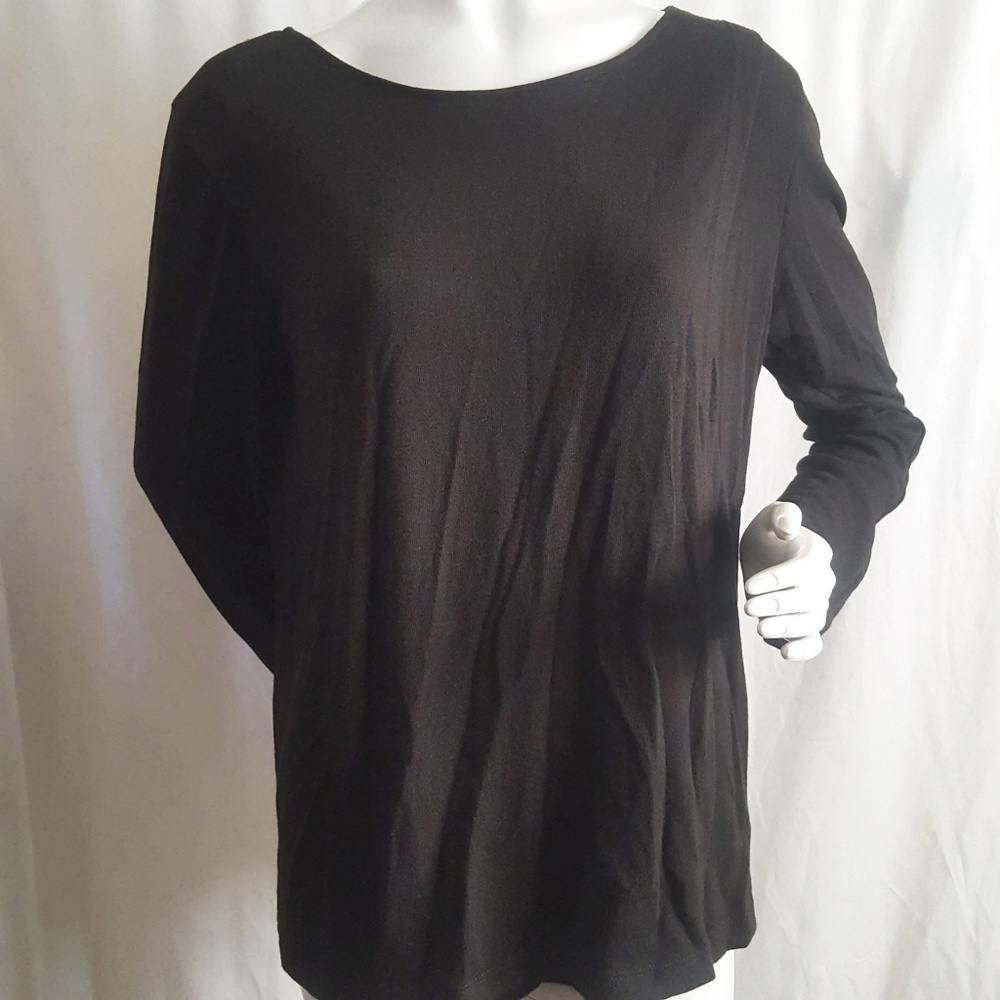 NOM Maternity Nursing Black Wrap Michel Sweater L